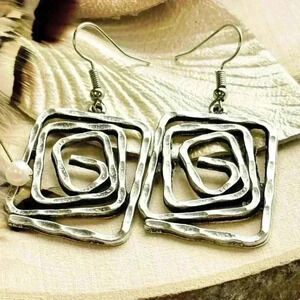 Spiral geometric earrings bohemian boho jewelry for women